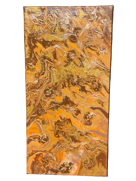 10x20" 222 - Golden Harvest Shimmer Original Acrylic Painting