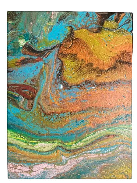 32 - 12x16" Copper Illision Original Acrylic Painting (light coat of glitter)