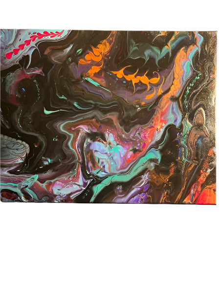 16x20" Ocean of Hearts Original Acrylic Painting