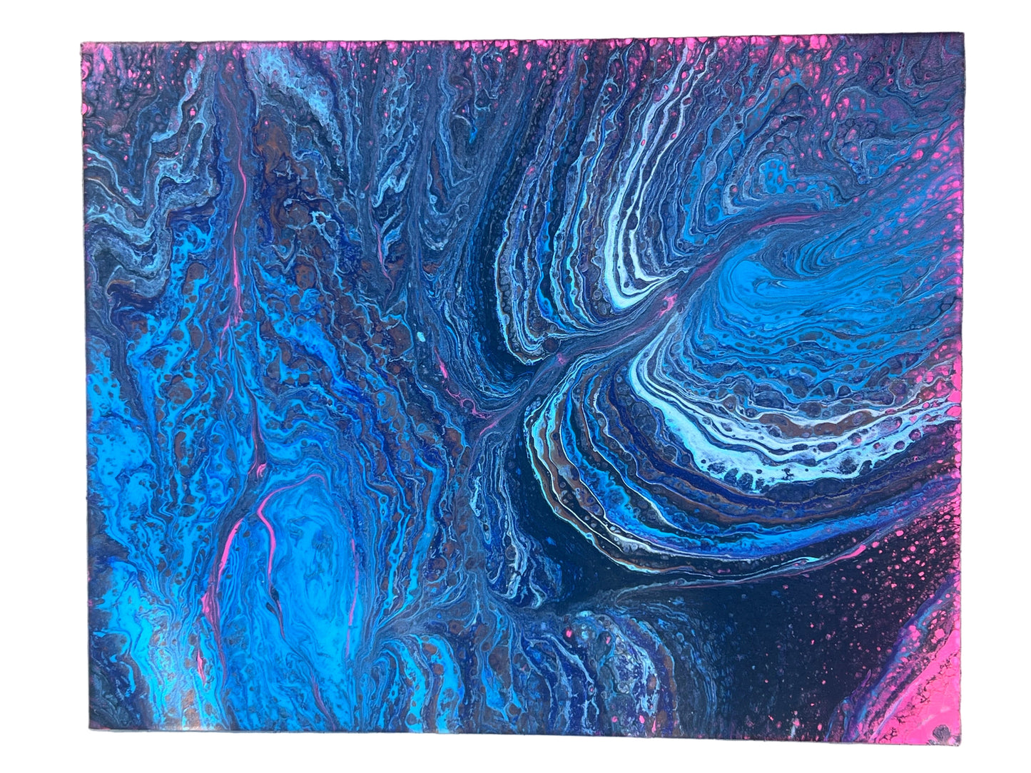 16x20" Hot Pink Neon Rush Original Acrylic Painting