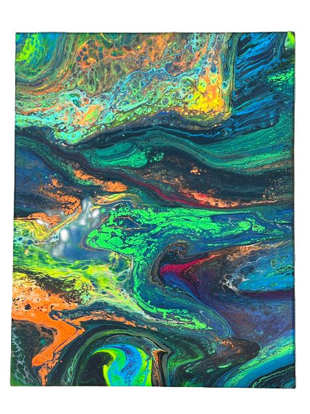 16x20" 242 - Neon Fusion Original Acrylic Painting