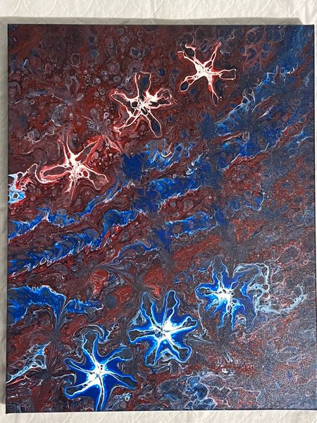 19 - 16x20" Liberty flow Original Acrylic painting