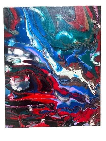 45 - 16x20" Splendid Mess Original Dirty Acrylic Pour