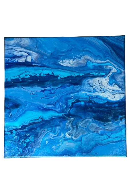 22 - 14x14" Clouds of Pearl Original Acrylic Painting