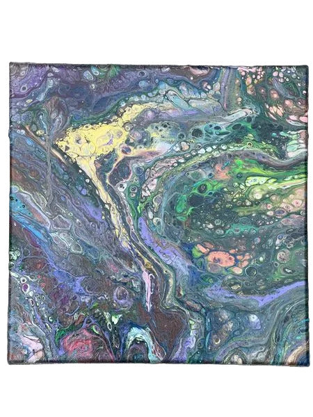 21 - 11x14" Golden Angel Fish Original Acrylic Painting