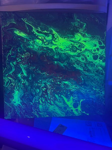 12x12" 288 - Neon Mountain Side Original Acrylic Painting