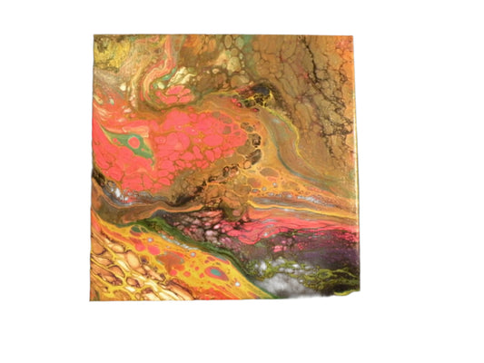 12x12" Triple Open Cup Acrylic Pour w/cells