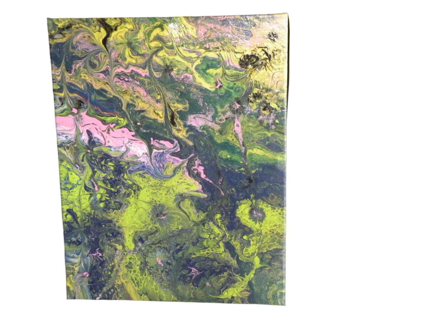 16x20" Lime Design Dirty Pour Original painting