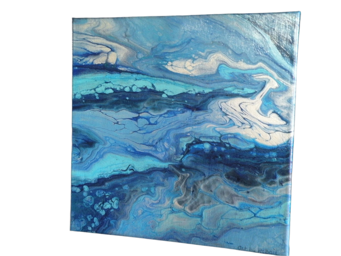14x14" Exotic Cloudy Day original acrylic painting