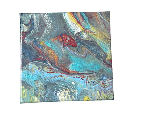 11x11" Open cup pour original painting