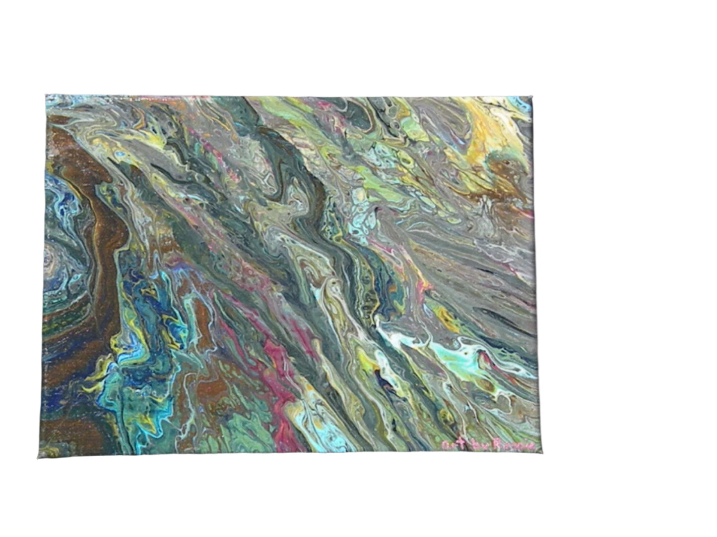 6x12" Dirty Cup Original Acrylic Pour