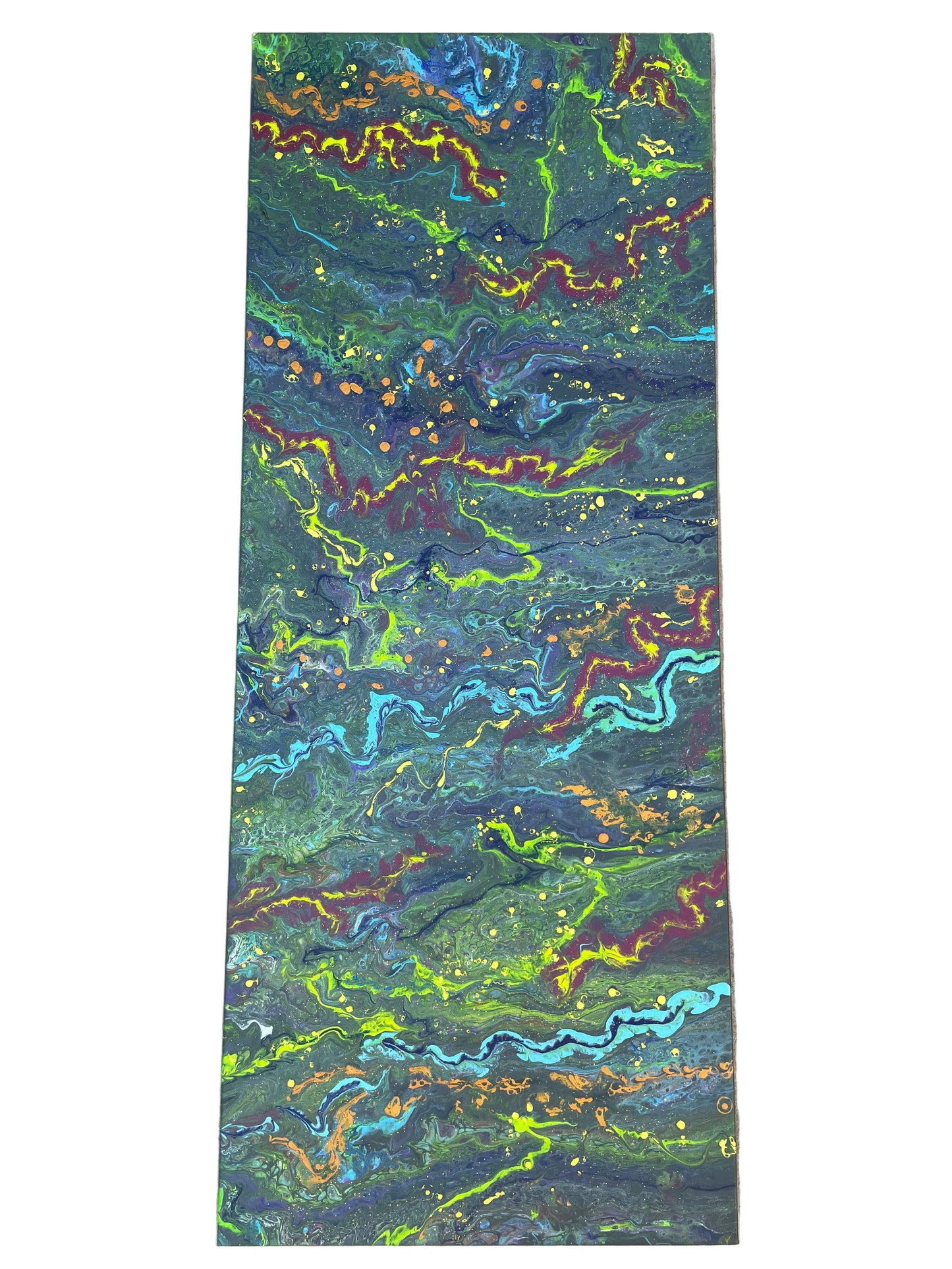 16x40" Neon Confetti Original Acrylic Painting