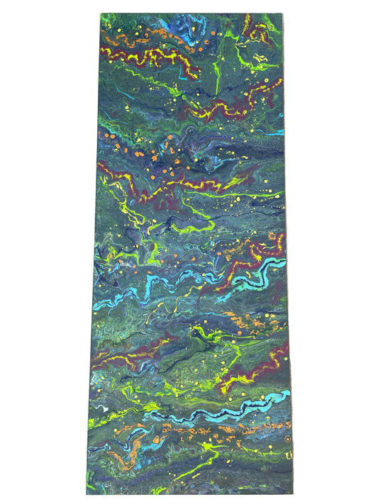 16x40" Neon Confetti Original Acrylic Painting