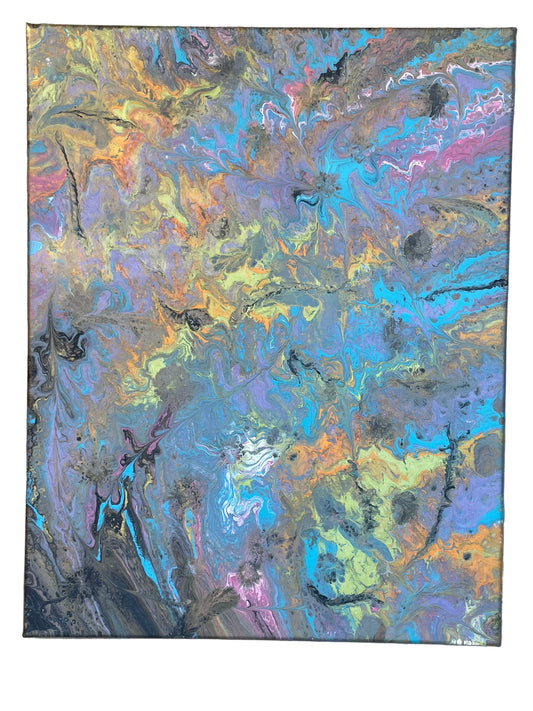 22x28" Colorful Abstract Original Acrylic Painting