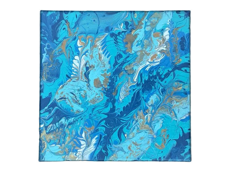 12x12" 247 -  Whispering Gold Original Acrylic Painting