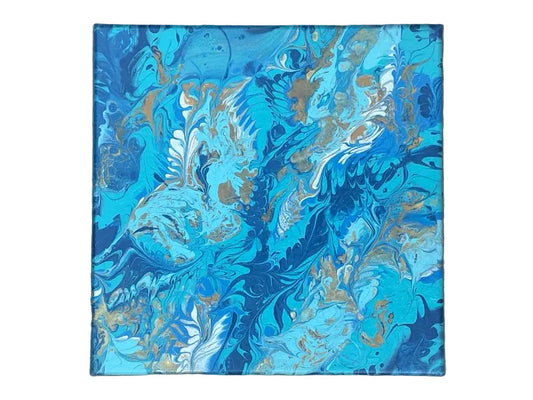 12x12" 247 -  Whispering Gold Original Acrylic Painting