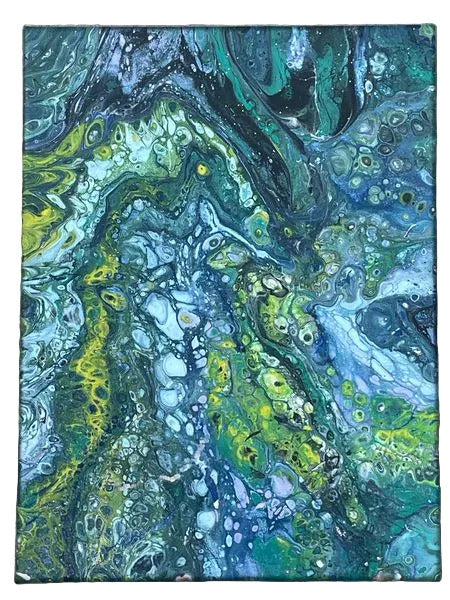 12x16" 269 - Silvered Currents Original Acrylic Painting