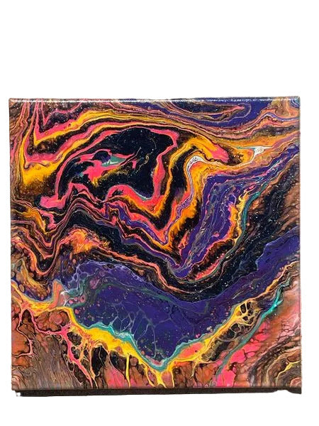12x12" 261 - River of Fire Original Acrylic Painting