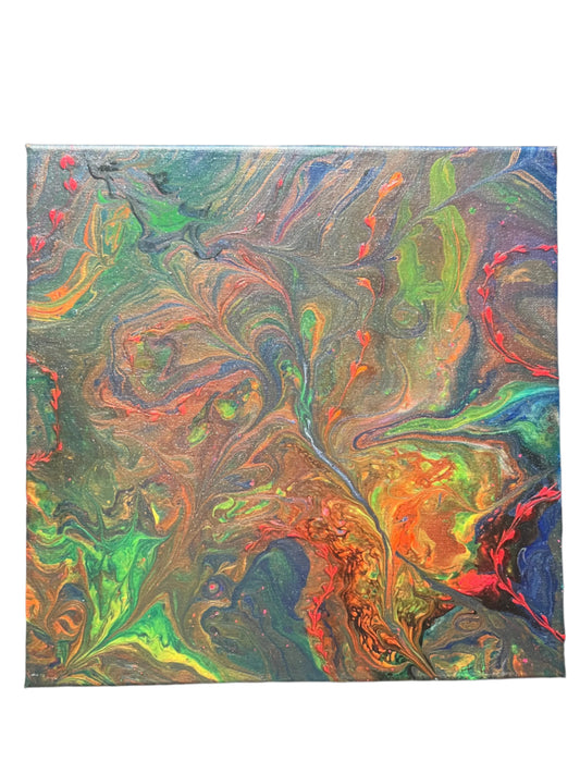 11x11" Heartistry pour original painting