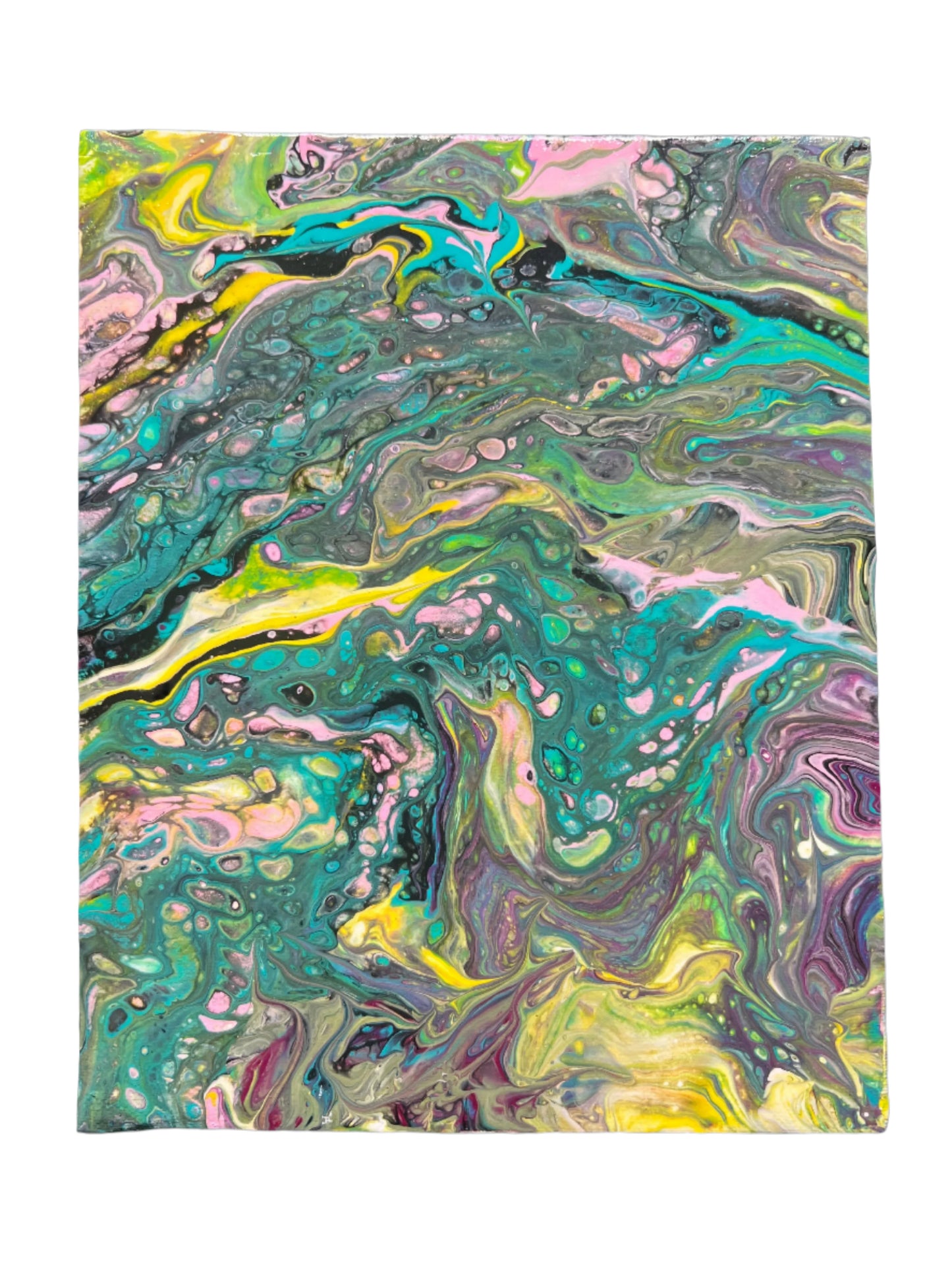 10x8" Original dirty cup acrylic pour