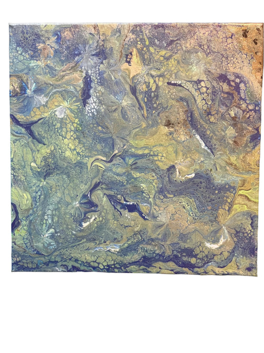 12x12" Lavish Green original acrylic painting