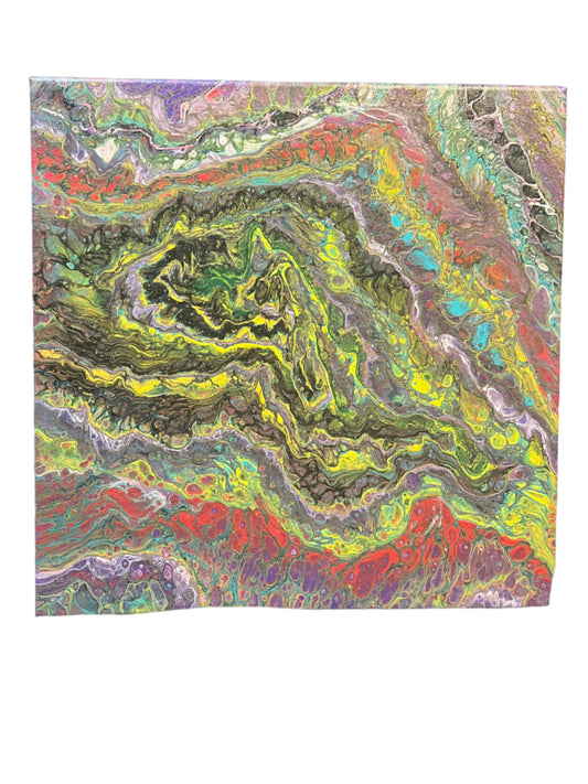 14x14" Dirty cup original acrylic painting