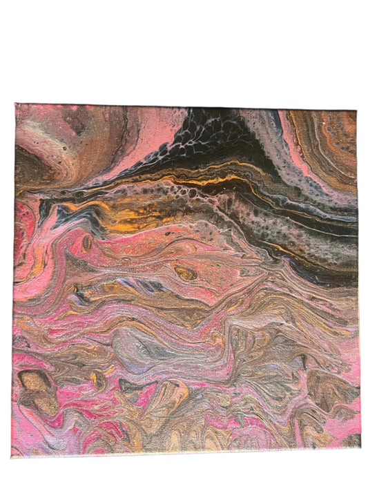 12x12" Glitter Paint Original Painting
