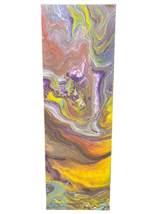 10x30" Dirty Pour Acrylic Original Painting
