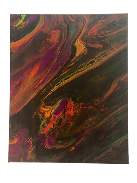 16x20" Acrylic Neon Open Cup Painting Orginal