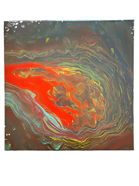 14x14" Original Beauty of Red Painting