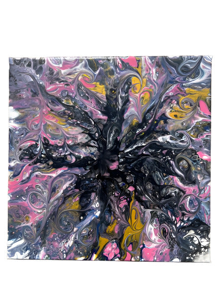 11x11" Acrylic painting Original blowout on canvas