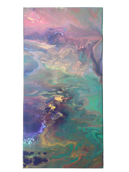 10x20" Copper Canyon Original Acrylic Pour