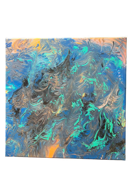 14x14" Wispy Angel's Wings Original Acrylic Painting