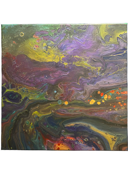 12x12" Tri-Color Shift Original Acrylic Painting