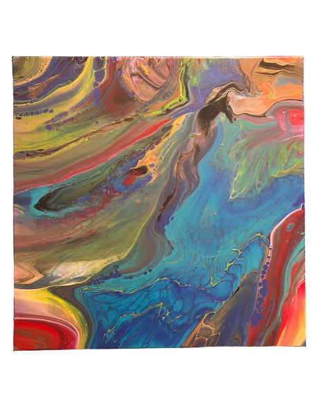 14x14" Cosmic Currents Original Acrylic Painting