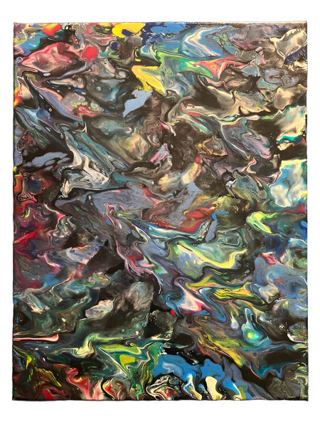 11x14" Joyful Burst Original Acrylic Pour