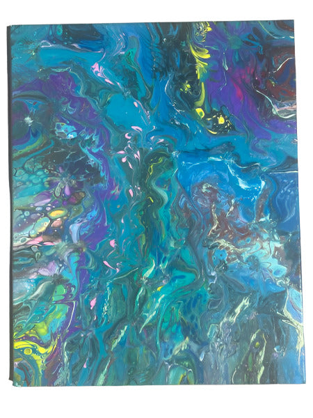 16x20" Golden Shimmer Blossoms Original Acrylic Painting