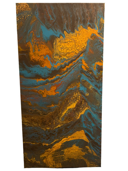 15x30" Southwest SunSet Original Acrylic Painting