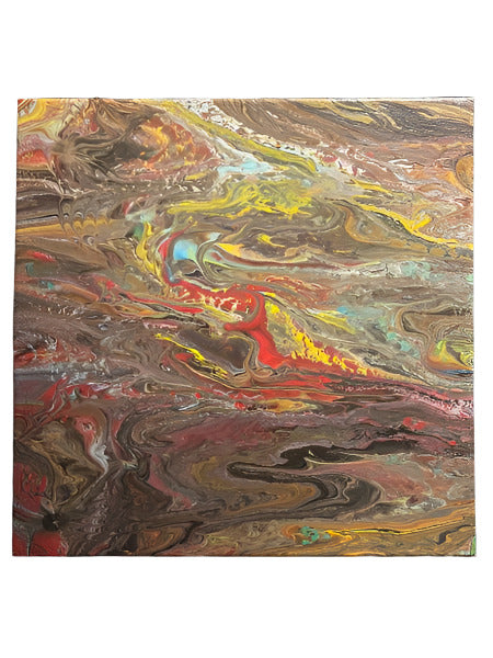 14x14" Whispers of the Unseen Original Acrylic Painting