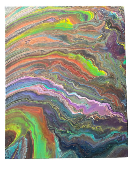 16x20" " Radiant Fusion All Metallic Original Acrylic Painting