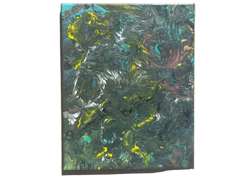 9.5x12" Wings & Things Original Acrylic Painting (There is a light trace of iridescent glitter)