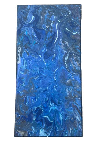 10x20" Blue Rhythm Original Acrylic Painting