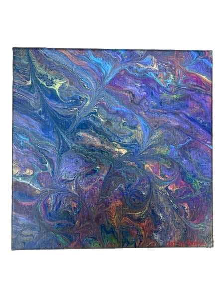11x11" Metallic Mirage Original Acrylic Painting