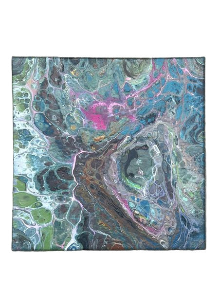 14x14" "Viridian blush" Original Acrylic Painting