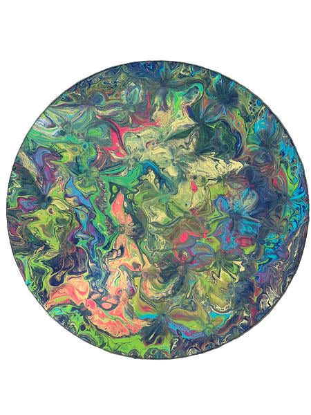 14" Kiss the Blooms Original Acrylic Painting