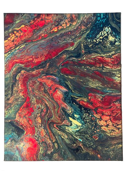 16x20" Inferno's Glow Original Acrylic Painting
