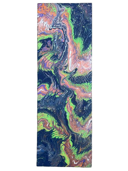 10x30" Copper Veins Original Acrylic Painting with Pinapple crush glitter