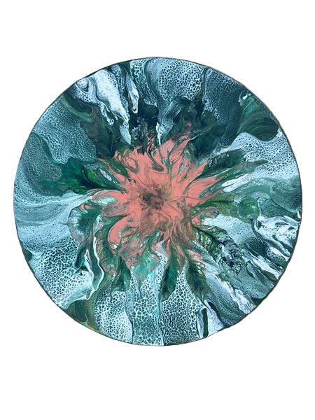 16" Copperburst Round Original Acrylic Painting