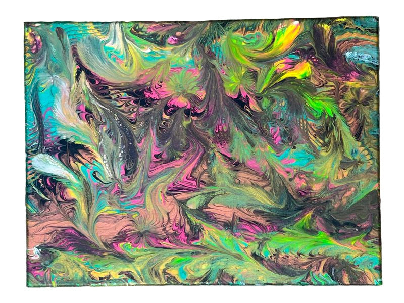 12x16" Metallic Chaos Original Acrylic Painting