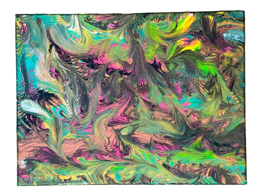 12x16" Metallic Chaos Original Acrylic Painting